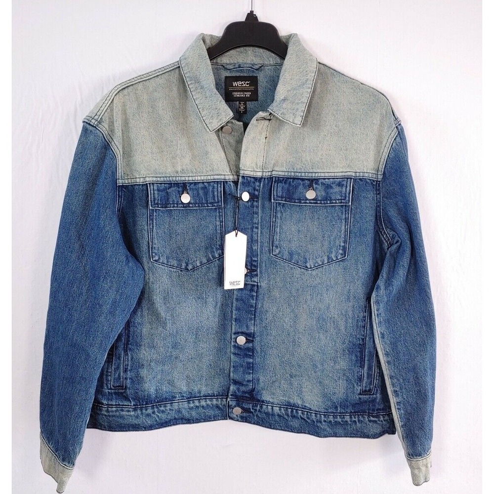 WeSC Men's Denim Jacket Indigo Block Size XL $ 250